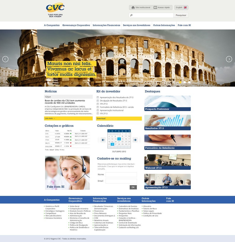 Criação do site - Site CVC